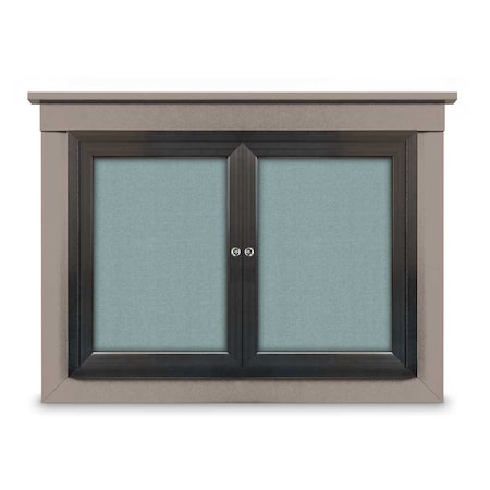 United Visual Products 24"x36" 1-Door Enclosed Letterboard, White Vinyl/Lt Oak UV2621O-LTOAK-WHITE